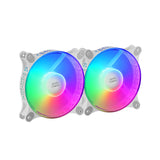 Pack 2 Ventiladores Mars Gaming Mfduow 12cm Frgb Blancos