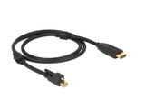 Delock Cable Mini Displayport 1.2 Male With Screw > Hdmi Male 4k Active Negro 1 M