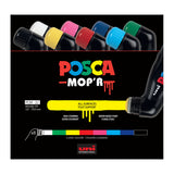 Posca Pcm-22 Pack De 8 Marcadores De Pintura - Punta Redondeada De Gomaespuma 3-19mm - Tinta Base Al Agua - Multi