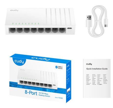 EAN 6971690790042 - Cudy FS108D switch Fast Ethernet (10/100) Blanco imagen 3