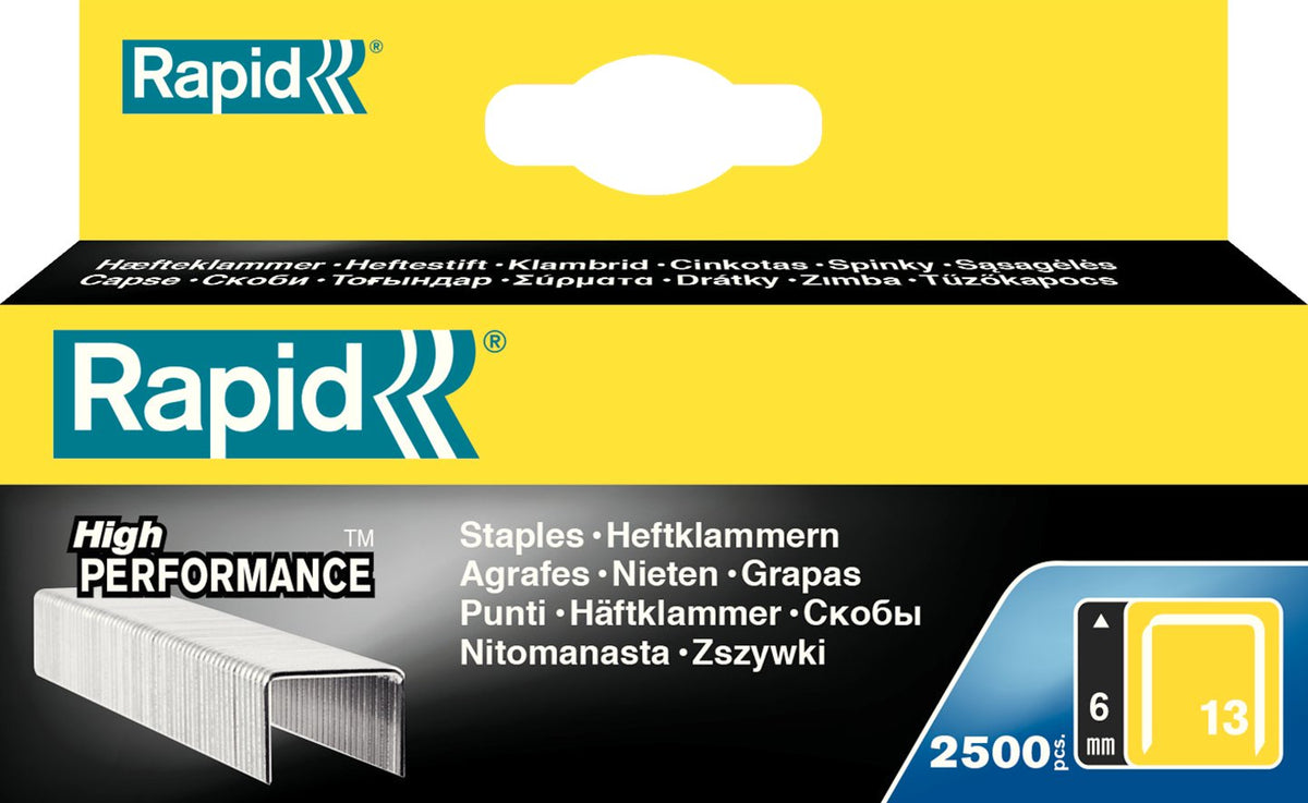 Grapas Rapid N ° 13/6 En Alambre Fino 2500 Pcs