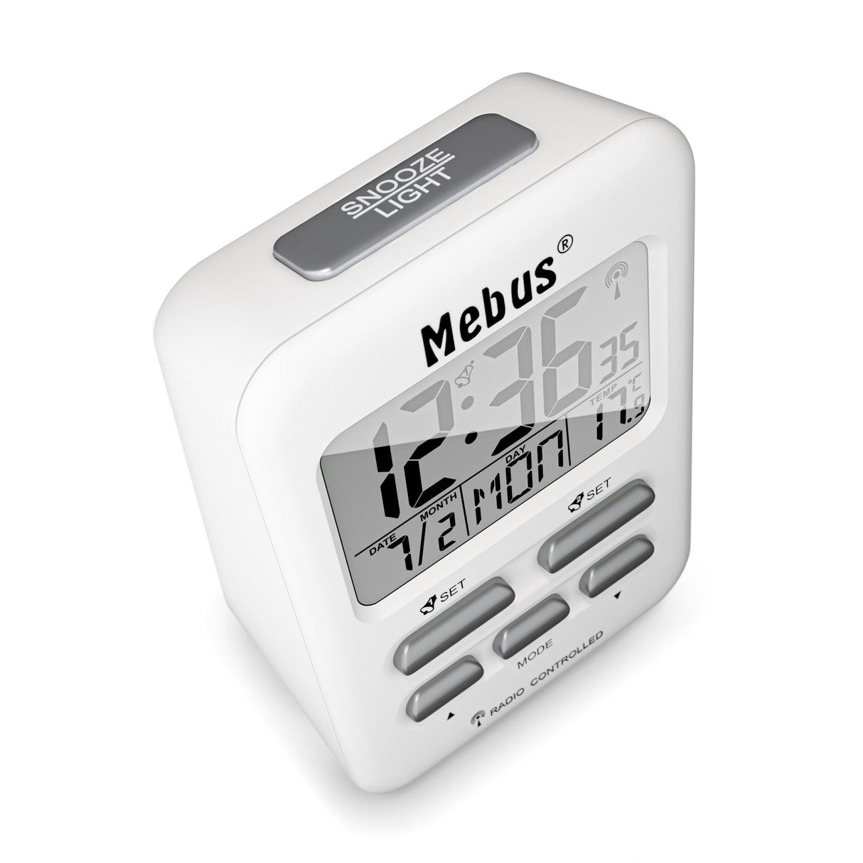 Mebus 25800 Despertador Reloj Despertador Digital Blanco