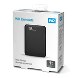 Disco Externo Hdd Western Digital 1tb Elements 2.5" Usb 3.0 Negro