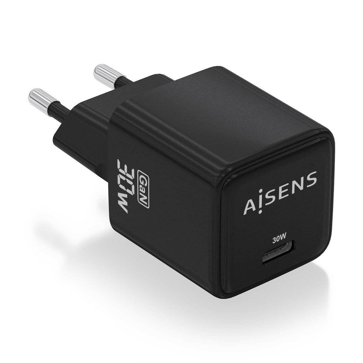 Aisens Cargador Gan 30w, 1xusb-C Pd3.0 Qc4.0, Negro