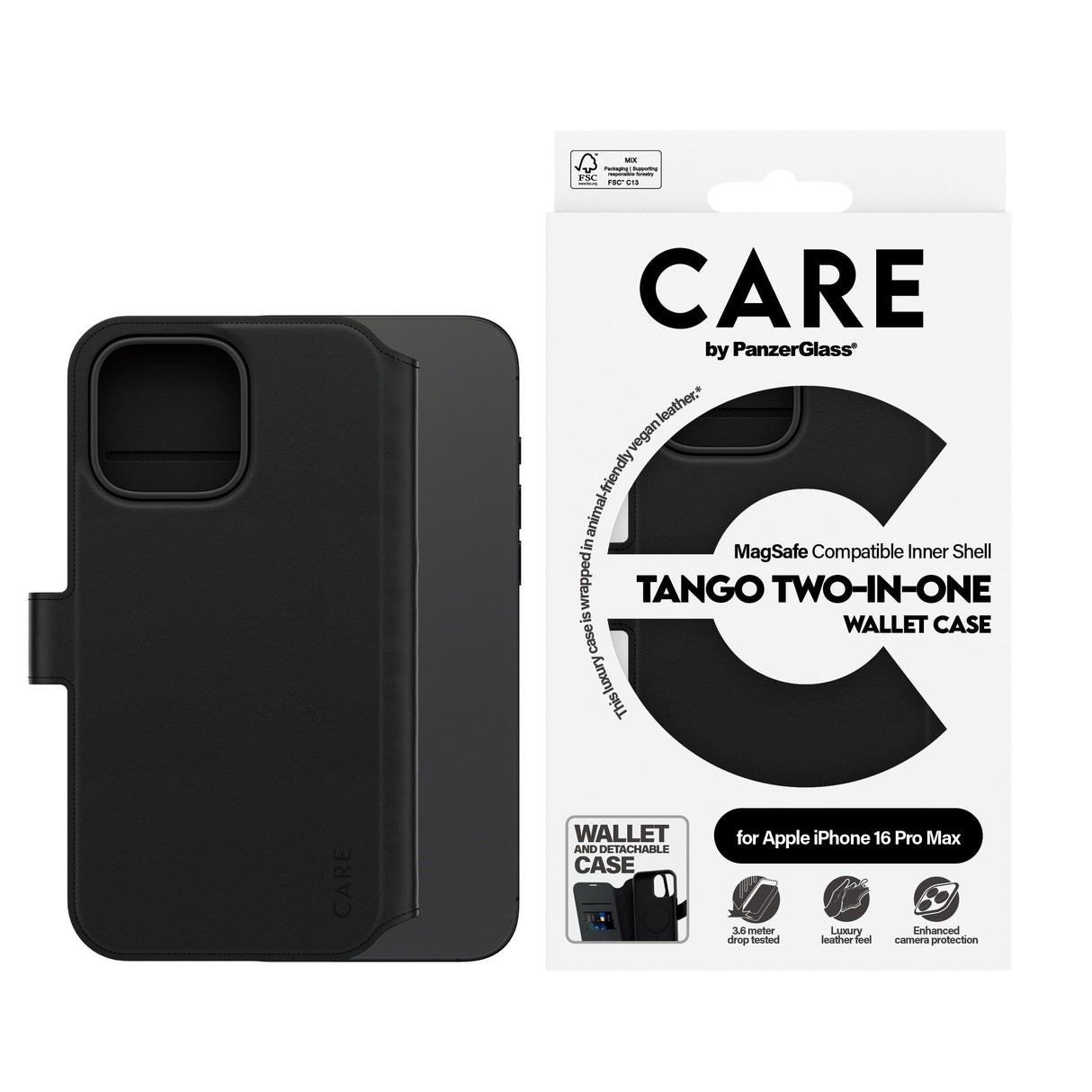 EAN 5715685003943 - PanzerGlass CARE™ by ® Tango 2-in-1 Wallet Case w. MagSafe iPhone 16 Pro Max funda para teléfono móvil Ne imagen 2