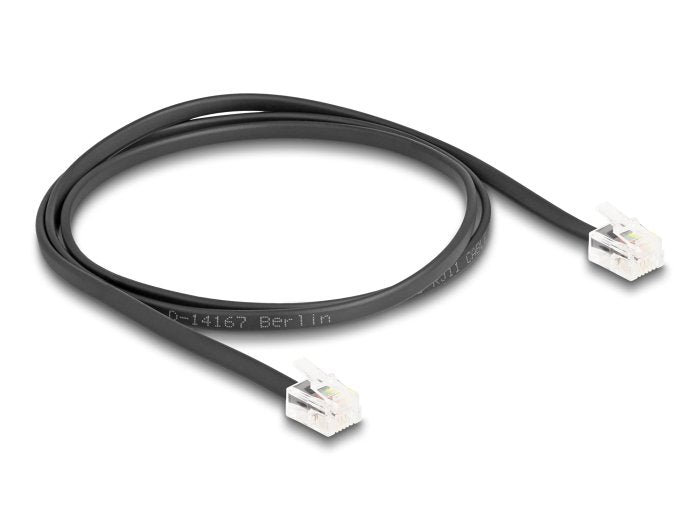 Delock 88301 Cable Telefónico De Rj11 Macho A Rj11 Macho Negro 1 M