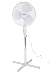 Ventilador Pie Oscilante 40 Cm, 3 Velocidades, Altura Ajustable, Bloqueo Oscilación Negro 90w Mesko Ms 7311