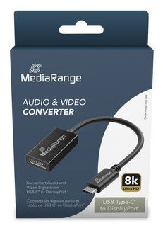 EAN 4260664877844 - MediaRange MRCS235 adaptador de cable de vídeo 0,2 m USB Tipo C DisplayPort Negro imagen 2
