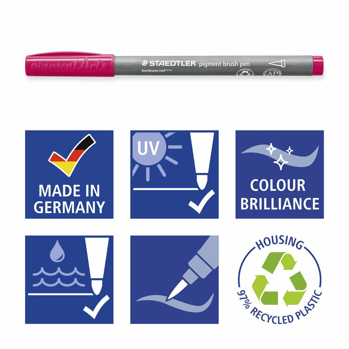 EAN 4007817102442 - Staedtler pigment brush pen 371 rotulador Oro 1 pieza(s) imagen 5