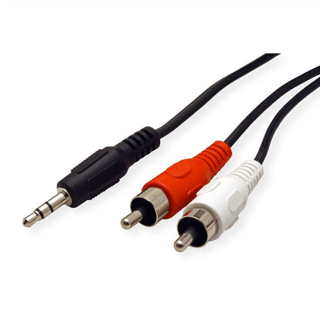 EAN 7611990159031 - ROLINE 11.09.4345 cable de audio 5 m 3,5mm 2 x RCA Negro imagen 1