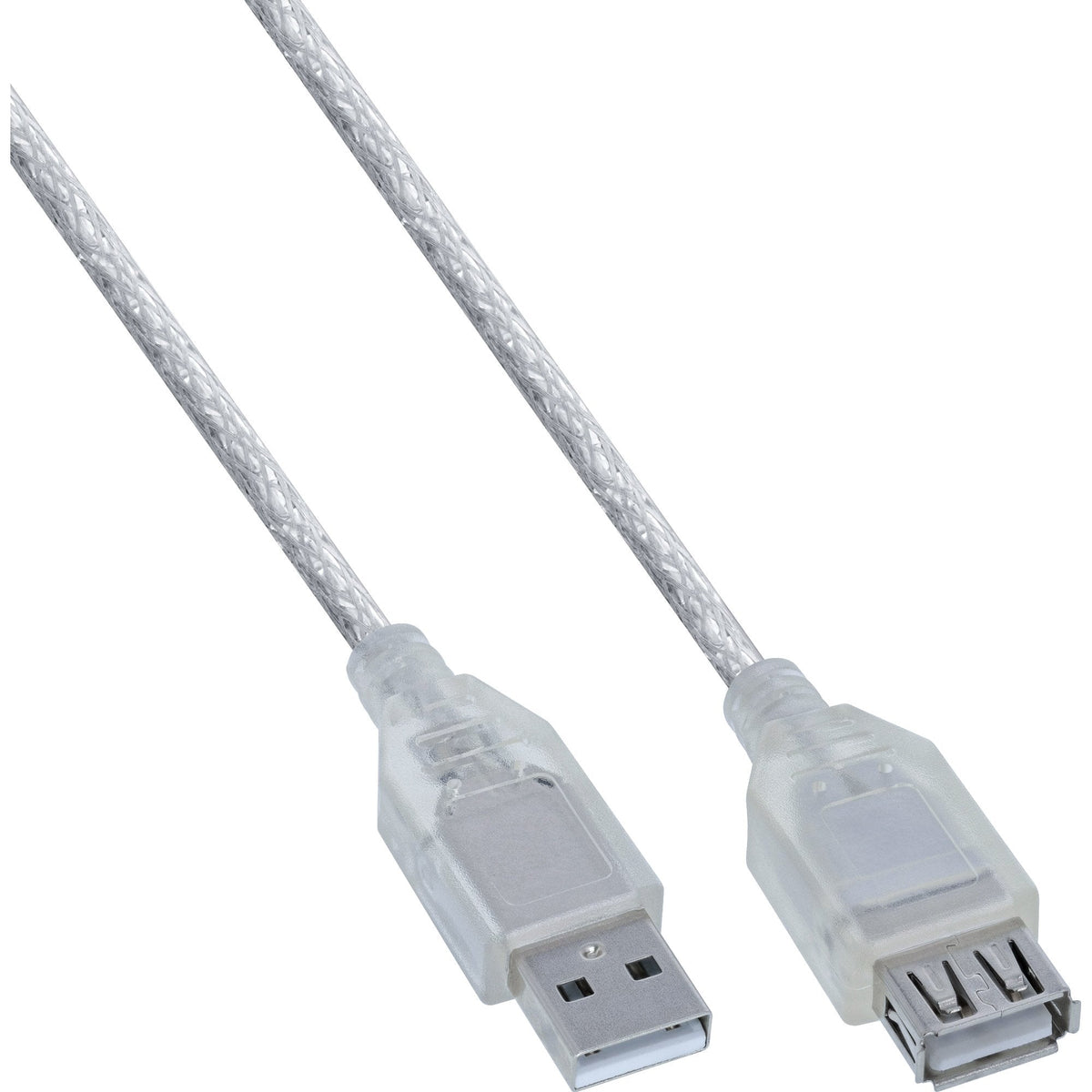 Inline® Usb 2.0 Cable De Extensión Type A M/F, Transparente, 5m