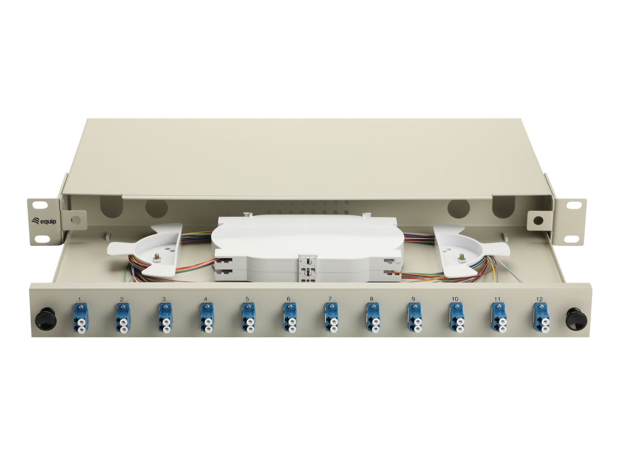 Equip Lwl-Spleisskamen 12-Port Lc-Duplex Os2 1u Komplett Gr