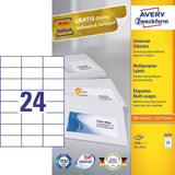 Avery Zweckform Labels Avery 70 X 37mm White (3474)