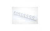 El-StikdSe Med 8 Udtag  M/Jord, 5,0m Ledning, Hvid