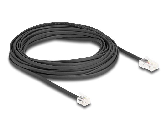Delock 88039 Cable Telefónico De Rj45 Macho A Rj11 Macho Negro 10 M