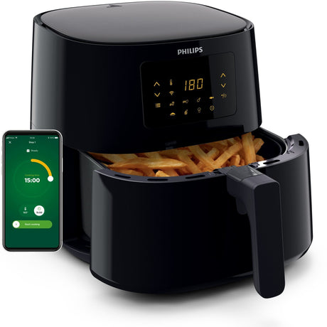 EAN 8710103975571 - Philips Essential HD9280/70 freidora Sencillo 6,2 L 2000 W Freidora de aire caliente Negro, Plata imagen 4