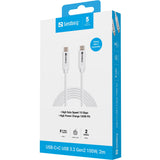 EAN 5705730136542 - Sandberg 136-54 cable USB USB 3.2 Gen 2 (3.1 Gen 2) 2 m USB C 10 Gbit/s 100 W Blanco imagen 3