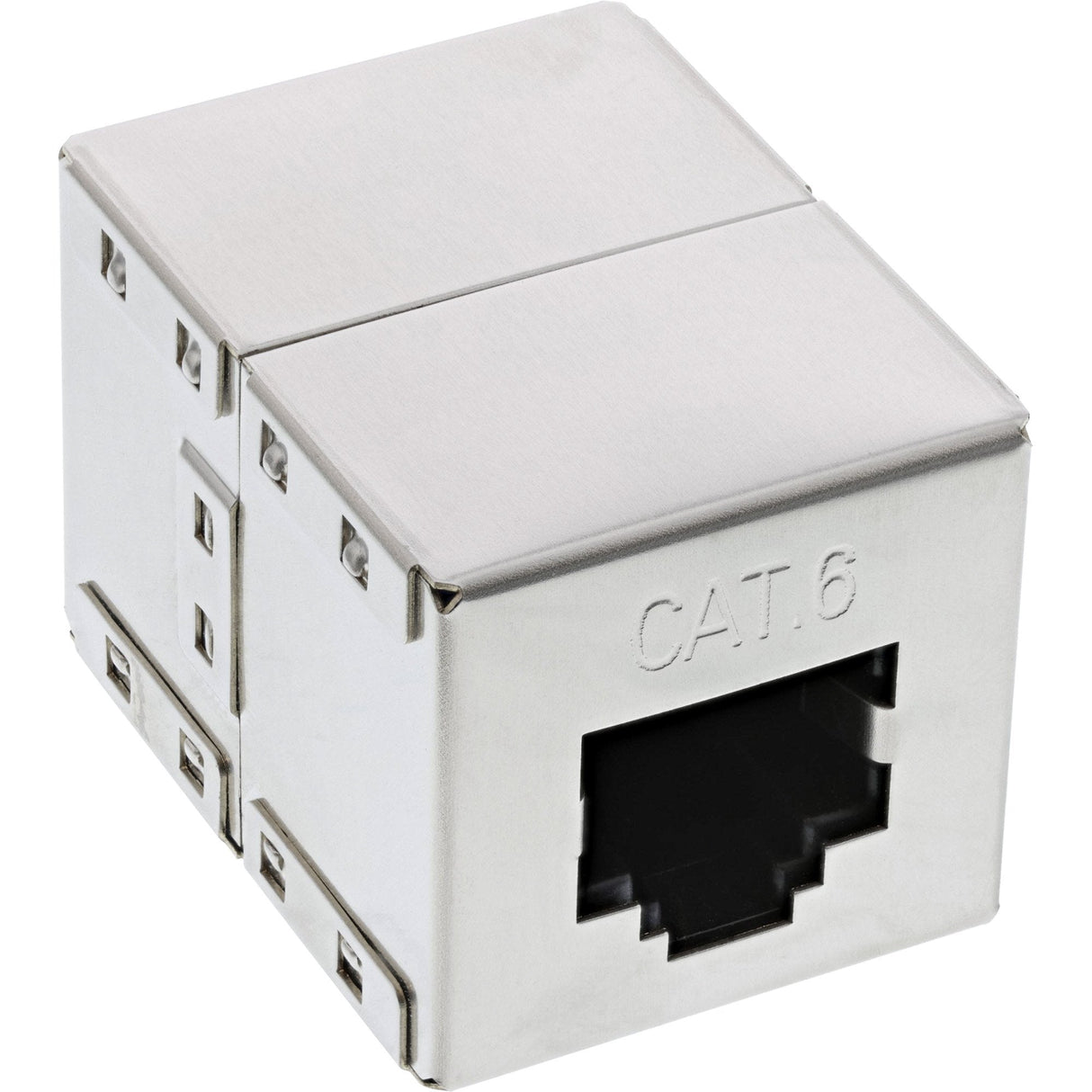 Adaptador Inline Cat.6 De Metal Blindado 2x Rj45 Hembra A Hembra