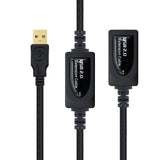Nanocable Cable Prolongador Con Amplificador Usb-A 2.0 Macho A Usb-A Hembra 15m