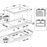 EAN 8003437605116 - Whirlpool AKWL 728/NB Negro Integrado 75 cm Encimera de gas 5 zona(s) imagen 2