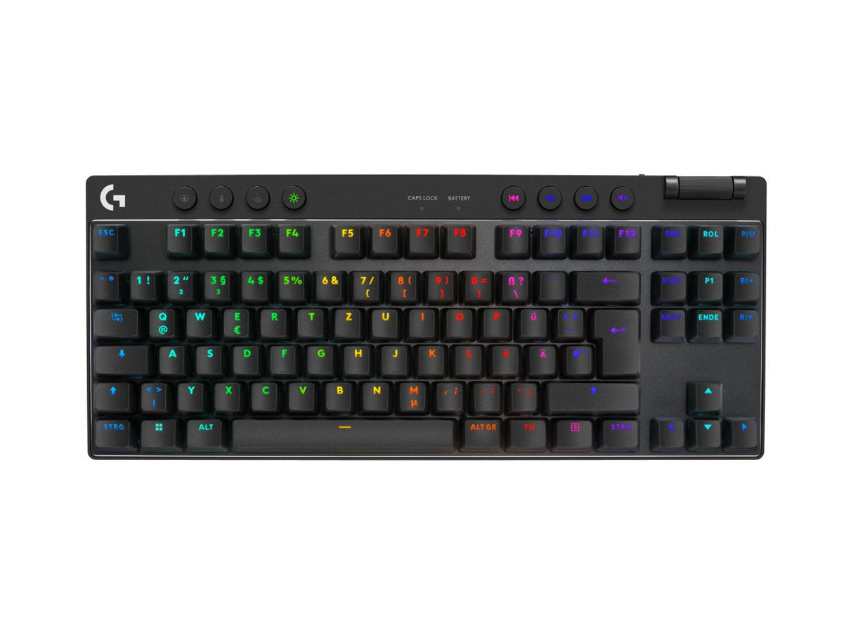 Teclado Alemán Logitech G Pro X Tkl Rf Wireless + Bluetooth Qwertz Negro