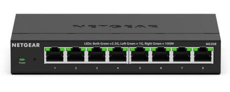 EAN 0606449170658 - NETGEAR MS308E No administrado 2.5G Ethernet (100/1000/2500) Negro imagen 2