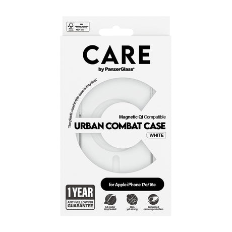 EAN 5715685021022 - PanzerGlass CARE™ by ® Urban Combat Case Transparent w. White Qi Compatible iPhone 17e | 16e funda para t imagen 3