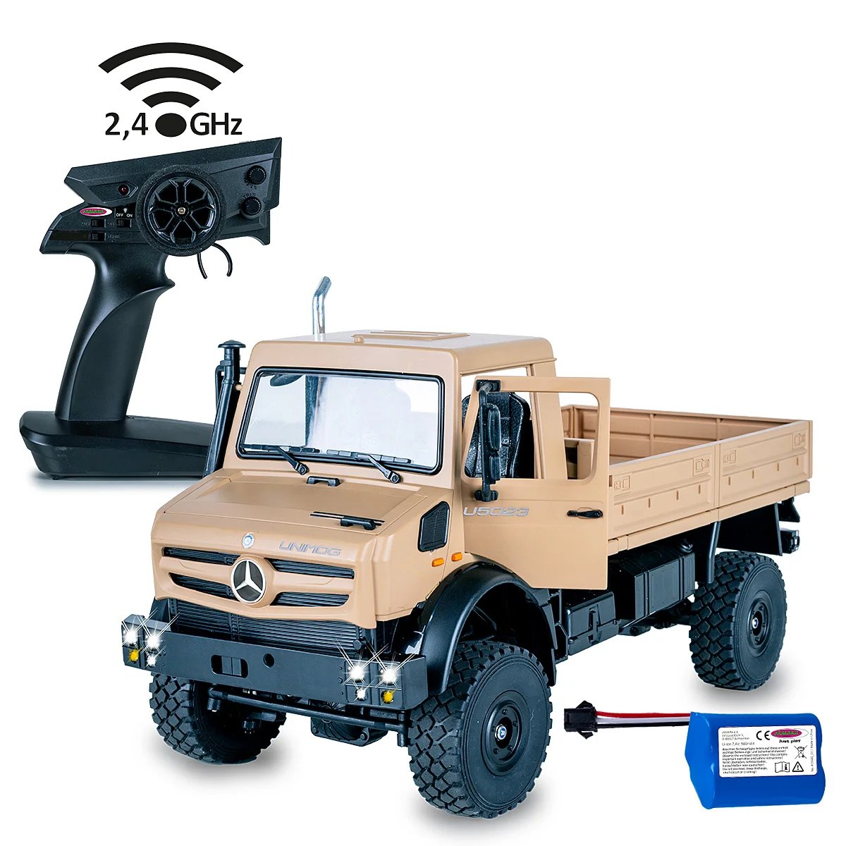 EAN 4042774476182 - Jamara Mercedes-Benz Unimog U5023 modelo controlado por radio Vehículo oruga Motor eléctrico 1:14 imagen 2