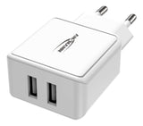 Cargador De Pared Ansmann Hc212 2xusb 2400ma Blanco