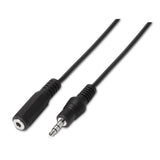 Aisens Cable Audio Estereo - Jack 3.5/M-Jack 3.5/H - 3m - Negro
