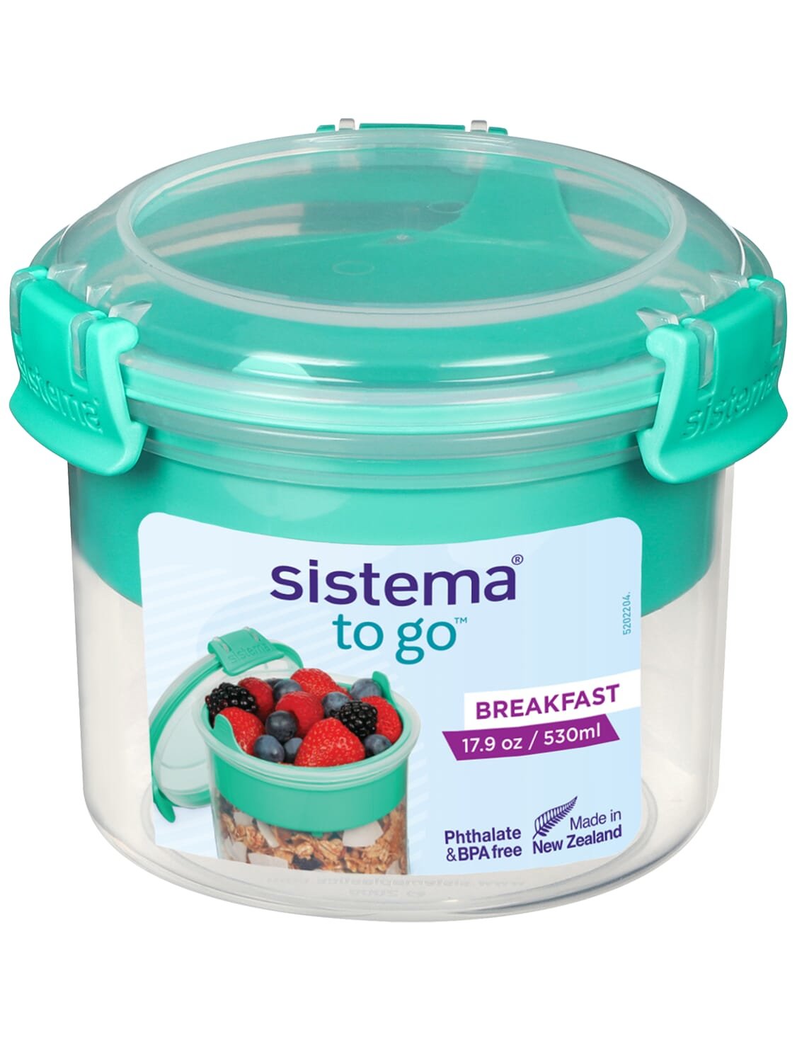 Simema Frühmücksbehälter Breakfam To Go 530 Ml Mint
