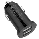 Cargador Mini Coche Techly 2 Puertos Usb-A 12w 2.4a Negro
