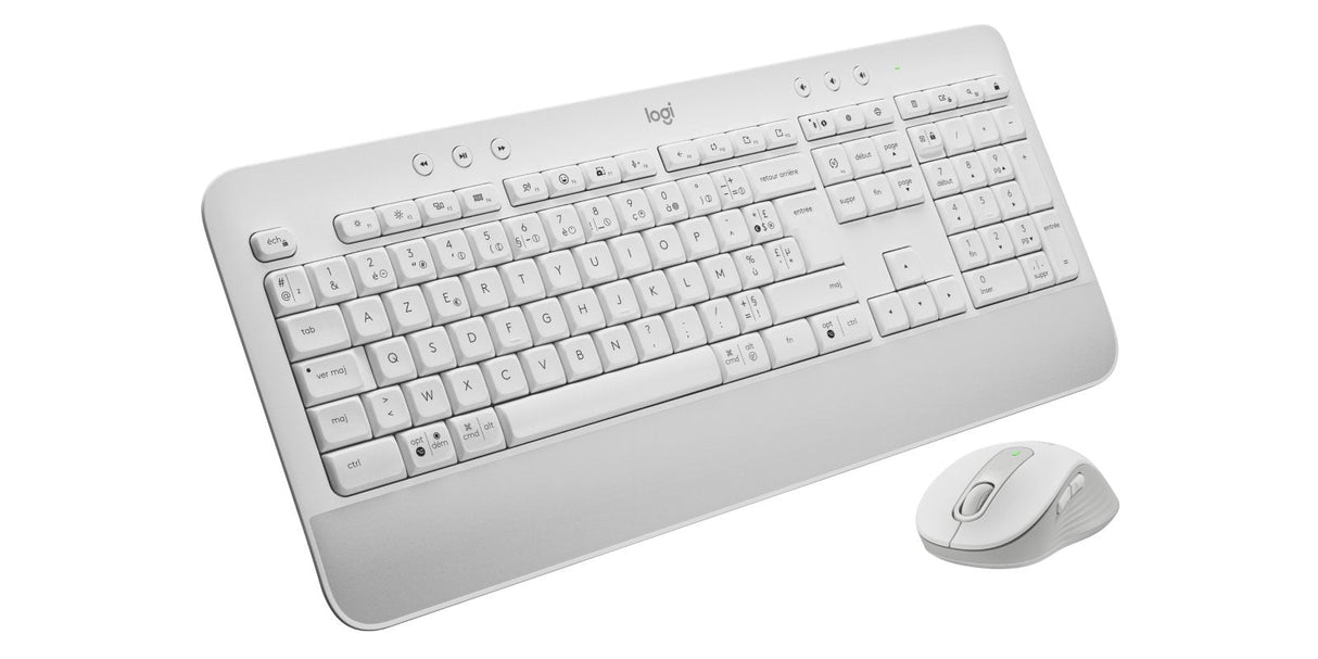 Logitech Signature Mk650 Combo For Business Juego De Teclado Y Ratón Inalámbrico Bluetooth Le Azerty Francés Blanco Hueso