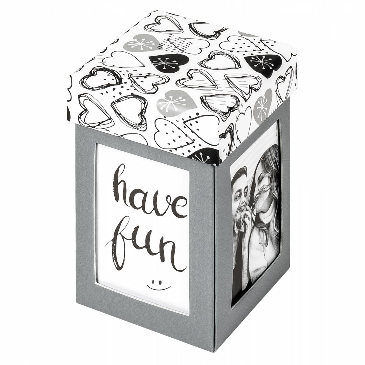 Caja Regalo Foto Walther Sorpresa 8,5x8,5x13,5 Gris Fb280d