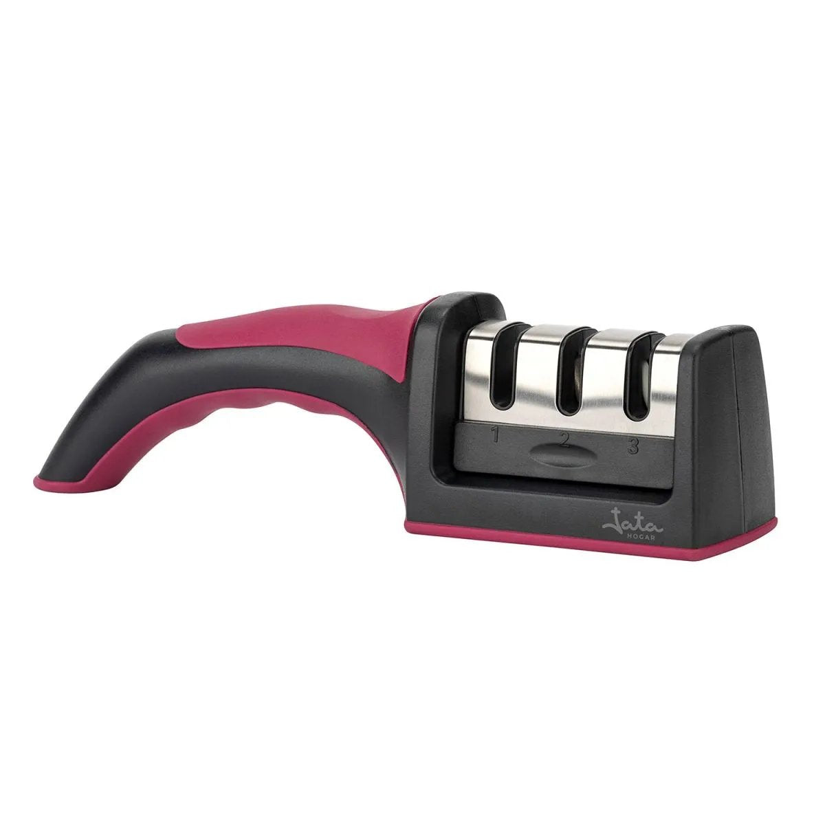 Jata Hacc4541 Afilador De Cuchillo Afilador De Cuchillos De Discos Negro, Rojo