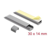 Delock Canaleta Para Cables Autoadhesivo Con Schiebedeckel 30 X 14 Mm Incluye. Conexión Unidades - Longitud 1 M Pack De 2 Gris