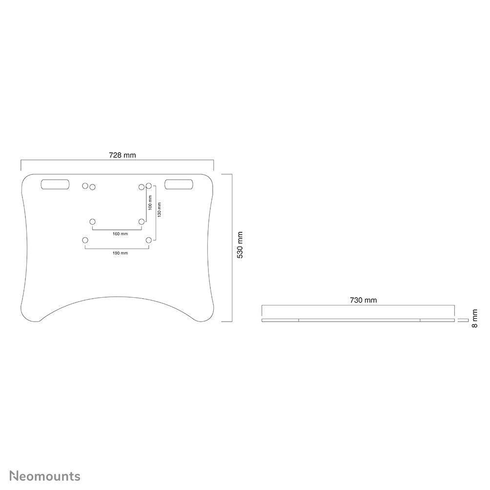 Neomounts Mandsymem Bodenplatte -150kg Plata