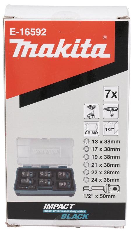 EAN 0088381791243 - Makita E-16592 toma de llaves de impacto Juego de llaves de impacto Negro, Verde azulado imagen 5