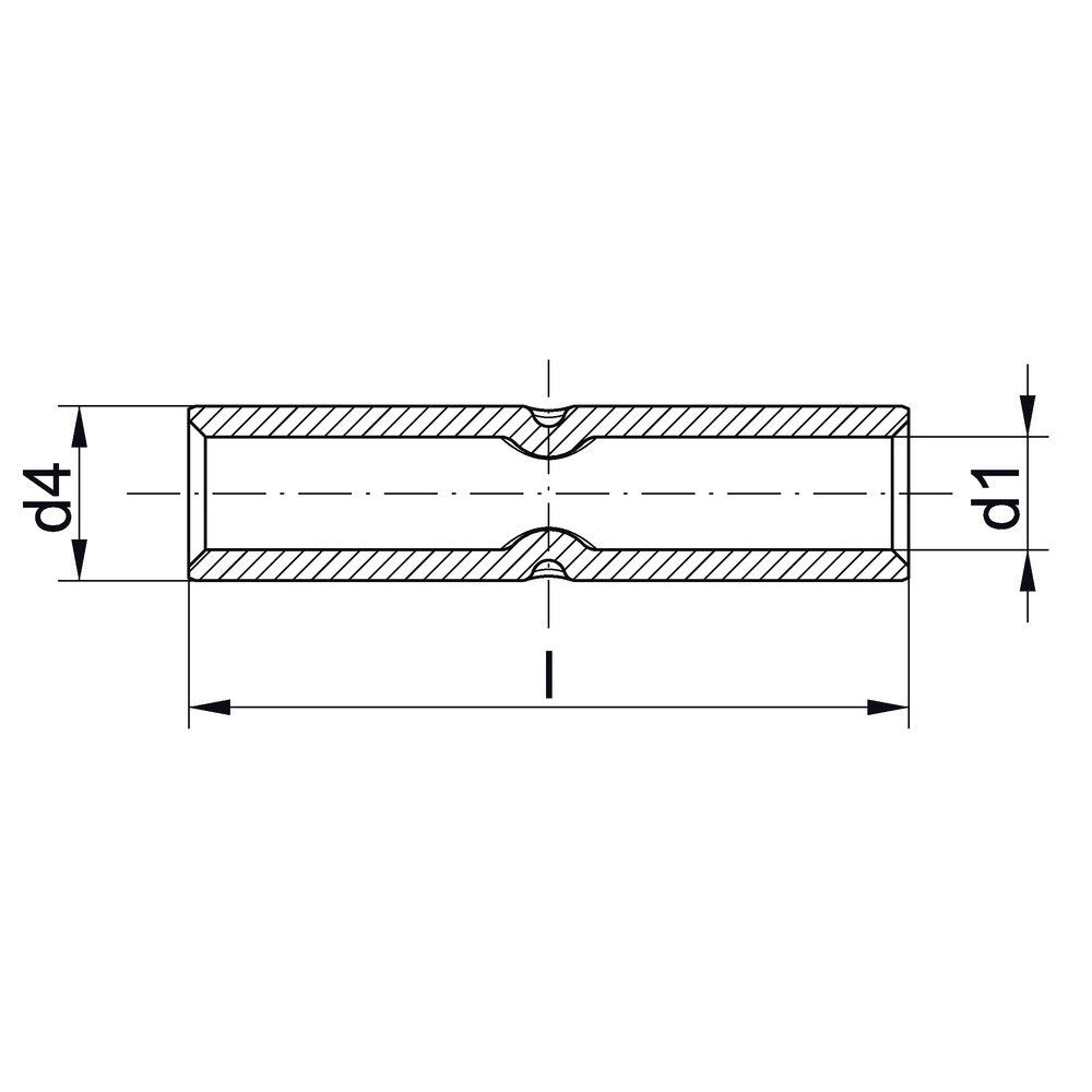 Klauke Stossverbinder Normalausführung 16qmm Verzinnt