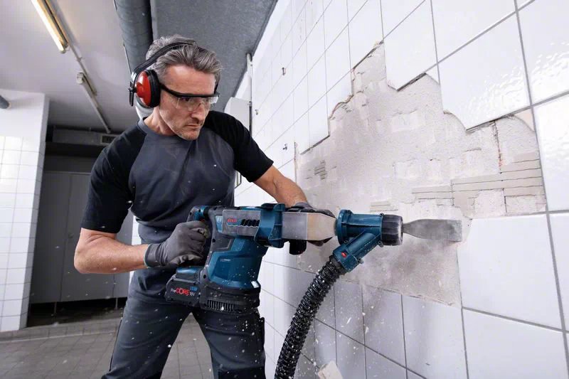 Taladro  Bosch Professional  Percutor Inalámbrico Gbh 18v-34 Cf Professional Azul/Negro, 2x Batería Procore18v 5.5ah, Módulo Bluetooth, Estuche 611914003