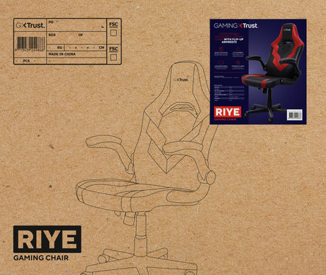 EAN 8713439249866 - Trust GXT 703R RIYE Silla para videojuegos universal Negro, Rojo imagen 7