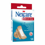 Nexcare Blood-Stop Pack De 14 Apositos Surtidos - Resistente Al Agua - Mayor Rapidez Deteniendo Hemorragias - Piel