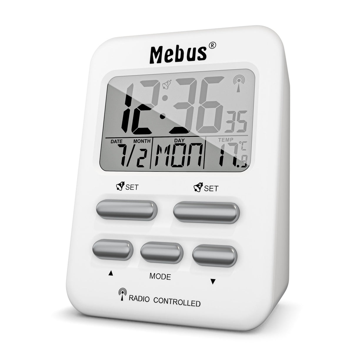 Mebus 25800 Despertador Reloj Despertador Digital Blanco