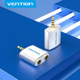 Adaptador Audio Vention Bdaw0 Jack 3.5 Macho 2x Jack 3.5 Hembra Blanco