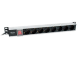 EAN 4015867238813 - Equip 333308 unidad de distribución de energía (PDU) 8 salidas AC 1U Negro, Plata imagen 1