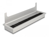 Delock Cabledurchführung Für Tischeinbau Mit Bürste 280 X 80 X 28 Mm Silber
