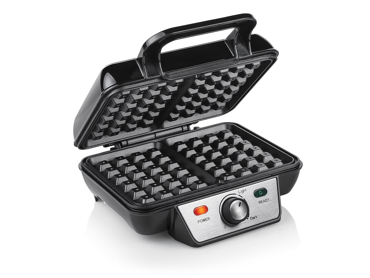 Gofrera Tristar Wf-2195, Gofres Belgas, Potencia 1000 W, Número De Gofres - 2, Acero Inoxidable Negro