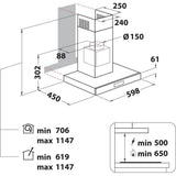 EAN 8003437233227 - Whirlpool AKR 558/3 IX De pared Acero inoxidable 428 m³/h imagen 9