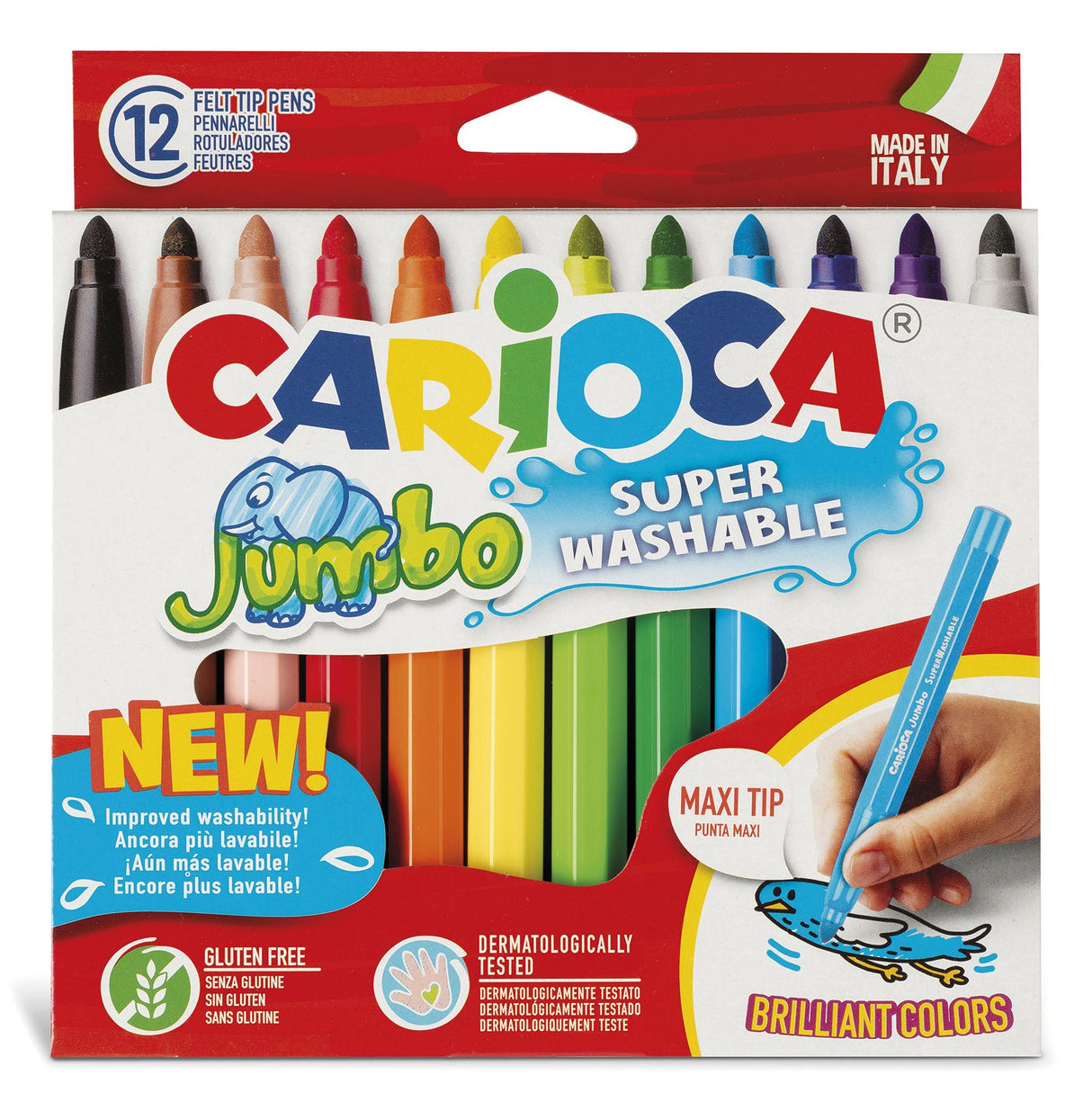 EAN 8003511405694 - Carioca Jumbo rotulador Extra-grueso Multicolor 12 pieza(s) imagen 1