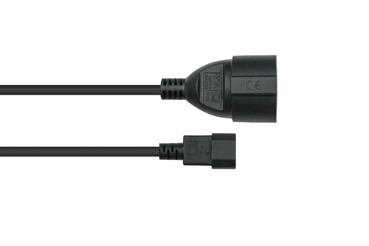 Kabelmeister Cable De Alimentación C14 Contacto De Protección Conector Hembra Negro. 0,15m